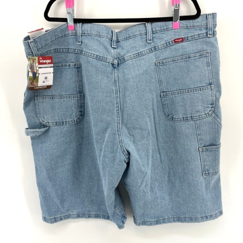 Wrangler Five Star Carpenter Denim Shorts Mens 46 Blue‎ 11 Inch Inseam 112367375
